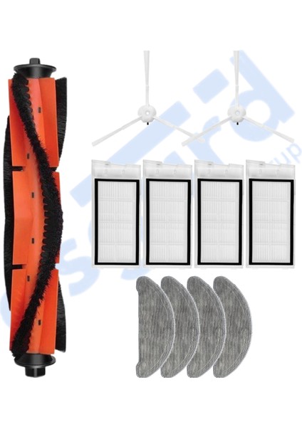 Roidmi Eve - Eve Plus Uyumlu 1 Ana Fırça 2 Yan Fırça 4 Filtre 4 Mop
