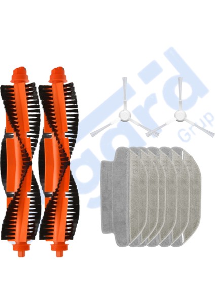 Viomi Mop Pro, 3c ,3c Plus Uyumlu 2 Ana Fırça 2 Yan Fırça 6 Mop
