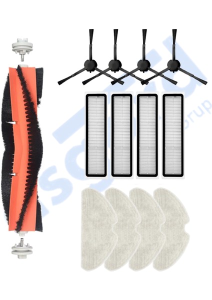 Dreame D10S, D10S Pro, D9 Max Gen2 Uyumlu 1 Ana Fırça 4 Yan Fırça 4 Filtre 4 Mop