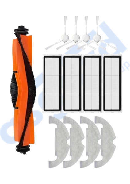Dreame D10 Plus – D10S Plus – D10 Plus Gen 2 Uyumlu 1 Ana Fırça 4 Yan Fırça 4 Filtre 4 Mop