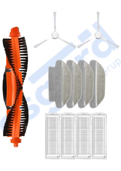 Viomi Se , V2 (Pro-Max) , V3,v3 Pro Uyumlu 1 Ana Fırça 2 Yan Fırça 4 Filtre 4 Mop