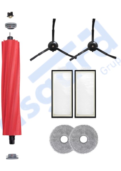 Roborock Q Revo Pro-S-Maxv Uyumlu 1 Ana Fırça 2 Yan Fırça 2 Filtre 2 Mop