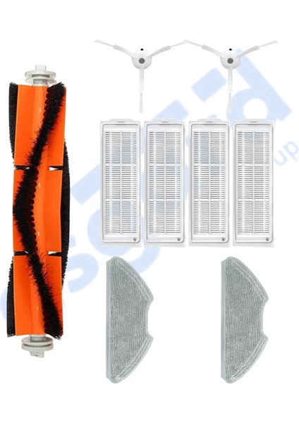 Xiaomi Mop 2 Pro (MJST1SHW) -Mop 2 Lite Uyumlu 1 Ana Fırça 2 Yan Fırça 4 Filtre 2 Mop