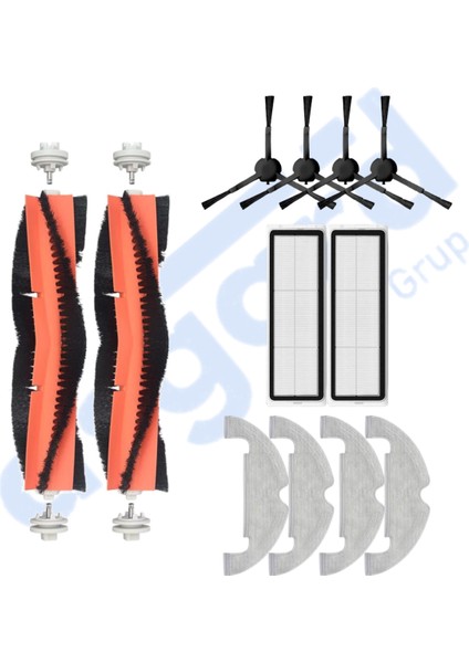 Dreame D10 Plus – D10S Plus – D10 Plus Gen 2 Uyumlu 2 Ana Fırça 4 Yan Fırça 2 Filtre 4 Mop