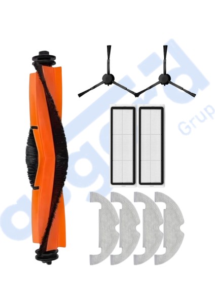 Dreame D10 Plus – D10S Plus – D10 Plus Gen 2 Uyumlu 1 Ana Fırça 2 Yan Fırça 2 Filtre 4 Mop