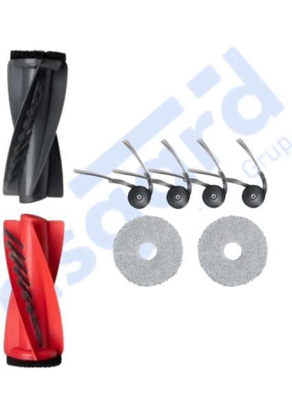 Roborock Qrevo Curv Uyumlu 1 Ana Fırça 4 Yan Fırça 2 Mop