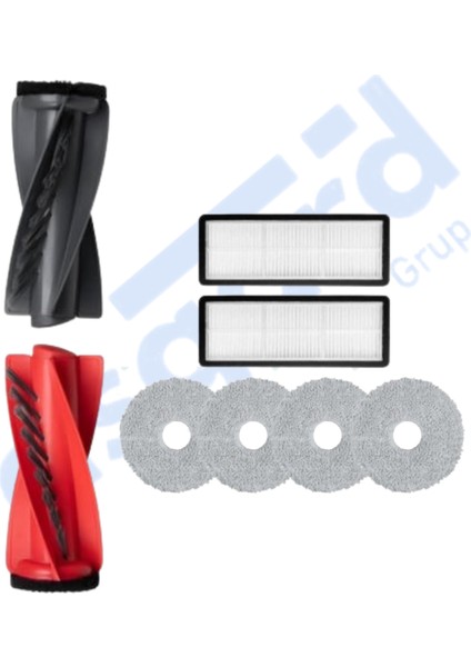 Roborock Qrevo Curv Uyumlu 1 Ana Fırça 2 Filtre 4 Mop