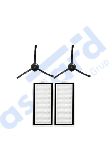 Roborock Q8 Max , Q8 Max+ Uyumlu 2 Yan Fırça 2 Filtre