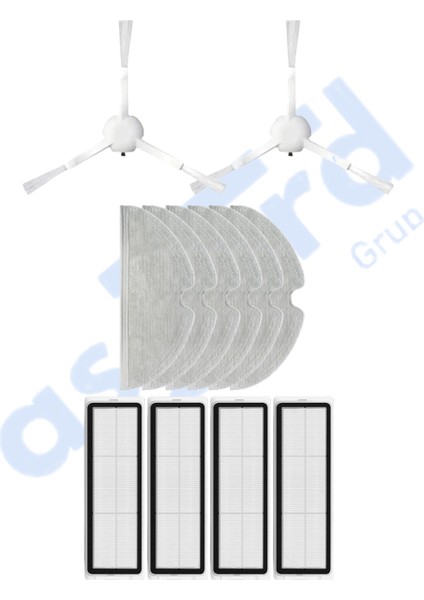 Xiaomi 1c,2c,mop 2 Uyumlu 2 Yan Fırça 4 Filtre 6 Mop