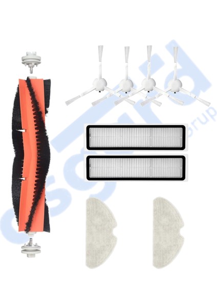 Dreame D10S, D10S Pro, D9 Max Gen2 Uyumlu 1 Ana Fırça 4 Yan Fırça 2 Filtre 2 Mop