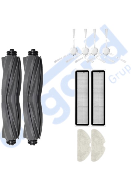 Dreame D10S, D10S Pro, D9 Max Gen 2 uyumlu 2 Ana Fırça 4 Yan Fırça 2 Filtre 2 Mop