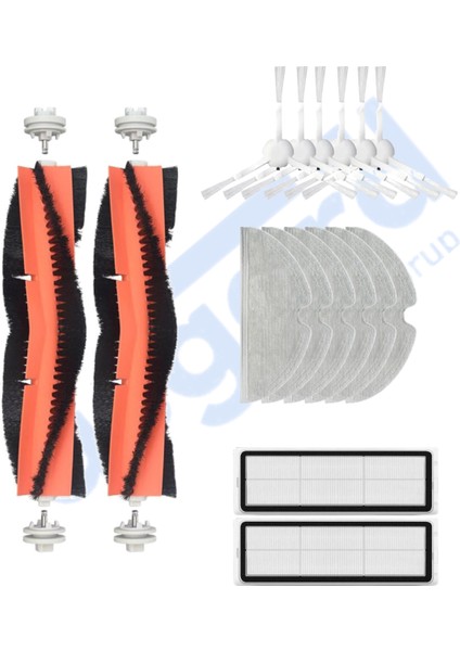 Xiaomi 1c,2c,mop 2 Uyumlu 2 Ana Fırça 6 Yan Fırça 2 Filtre 6 Mop