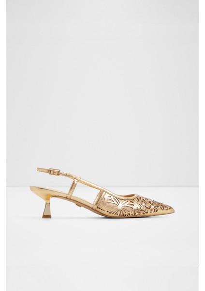 Elegant Ayakkabı Orta Boy Topuklu - Sarı