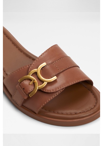 Dallaedar Sandalet Düz Terlik - Kahverengi indirimleri