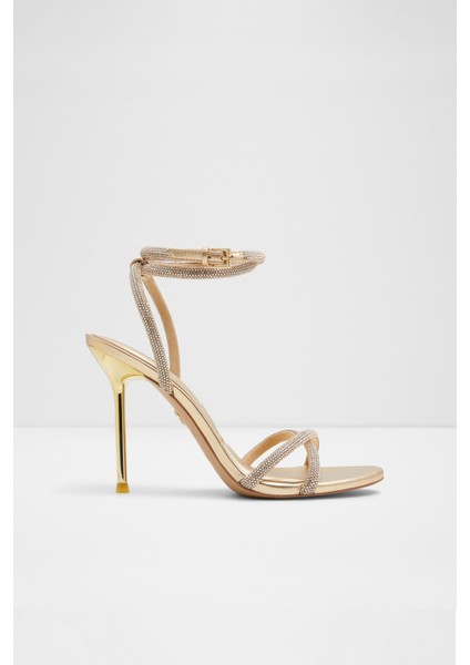 Manaelden Sandalet Orta Boy Topuklu Sandalet - Sarı