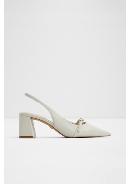 Skepper Ayakkabı Orta Boy Topuklu - Naturel