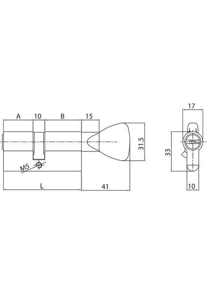 Ito 754T/68K Bilyalı Mandallı Silindir 26/10/32 mm