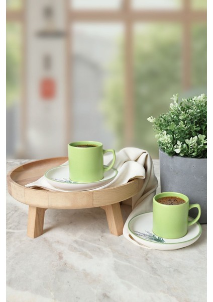 Elegant Blossoms Yeşil Kahve Takımı 4 Parça 2 Kişilik 21788 indirimleri