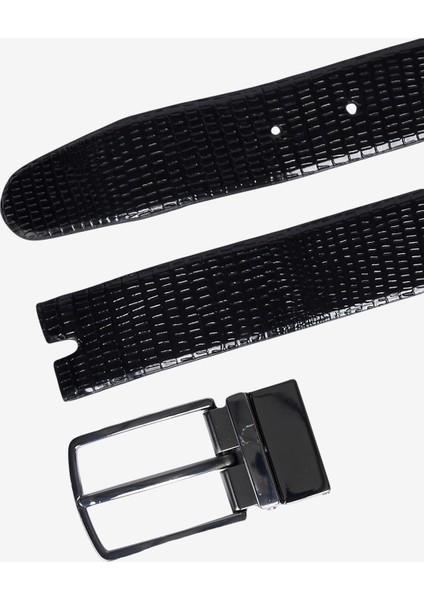 ALTINYILDIZ CLASSICS Erkek Siyah Özel Ahşap Hediye Kutulu Kemer - Kartlık Aksesuar Set Damat Bohçası