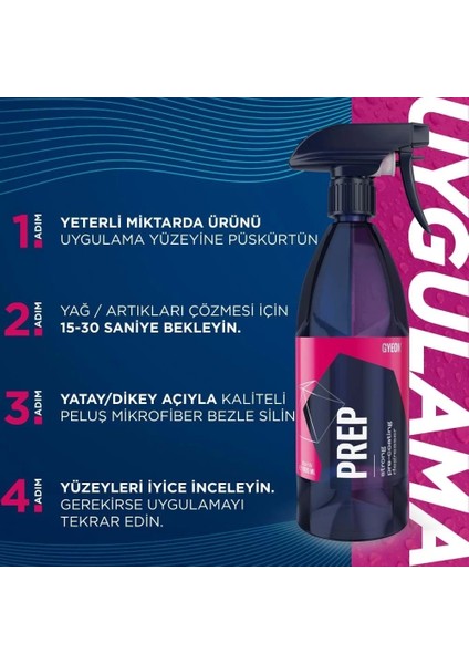 Q²m Prep Seramik P*p*f Folyo Kaplama Öncesi Yüzey Hazırlayıcı ve Temizleyici - 1000 ml