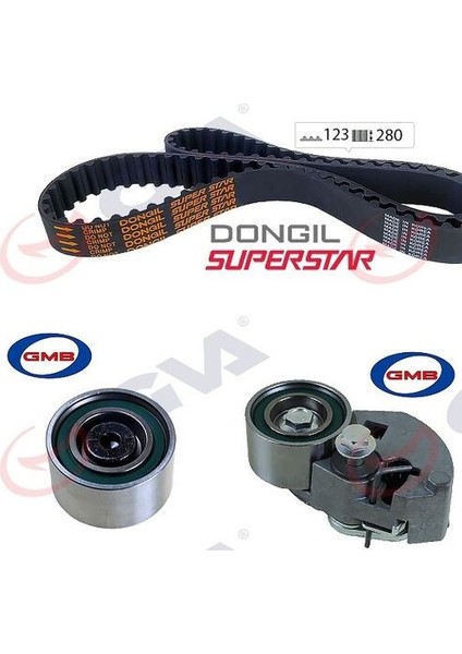 59T9120DO Eksantrik Gergi Kit 123×280 Accent 02 05 Getz 1.5cr