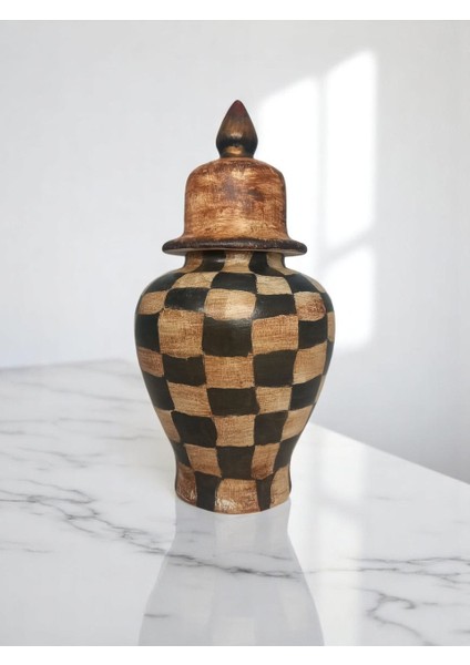 Dekoratif Seramik El Yapımı (Handmade) Vintage Şah Küp 28X19cm