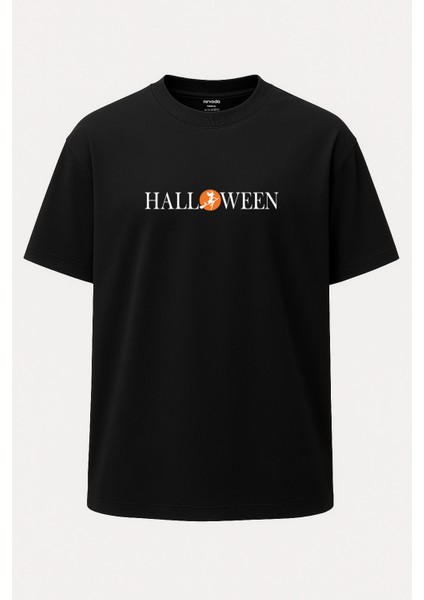 Oversize Halloween Cadılar Bayramı Minimal Baskılı Tişört