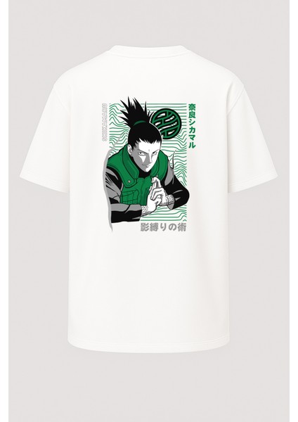 Oversize Shikamaru Naruto Baskılı Tişört