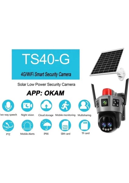 4g Sim Kartlı Solar Güneş Enerjili Full Hd Çift Kameralı 10X Zoomlu Akıllı Smart Güvenlik Kamerası fırsatları