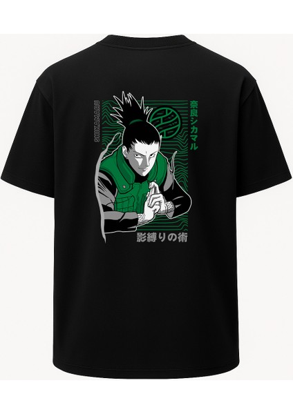 Oversize Shikamaru Naruto Baskılı Tişört