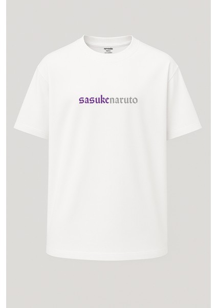 Oversize Sasuke Naruto Ikilisi Naruto Baskılı Unisex Tişört