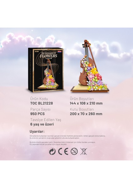 Çiçeklerin Hareketi Keman (BL21228) – Mini Blok Yapı Oyuncakları Seti