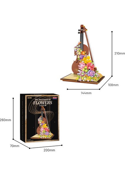 Çiçeklerin Hareketi Keman (BL21228) – Mini Blok Yapı Oyuncakları Seti