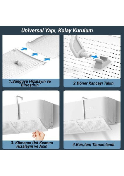 Ayarlanabilir Hava Çarpma Önleyici Tak Çıkar Hava Yönlendirici Split Klima Perde Aksesuarı