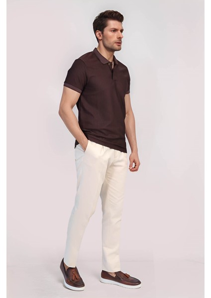 Çizgili Polo Yaka Tshırt Koyukahve (1895) modelleri