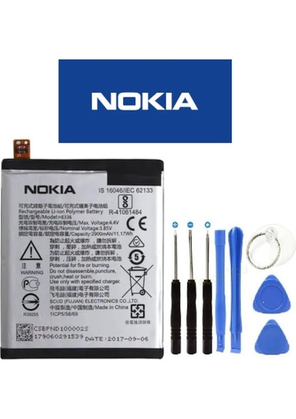 Nokia 5 Batarya Pil HE336 ve Tamir Seti 2900 Mah
