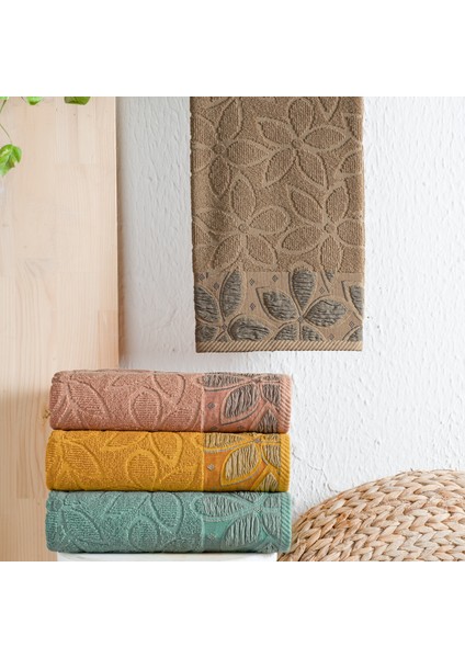 Home Dolce Jakarlı Havlu 70X140-BEJ