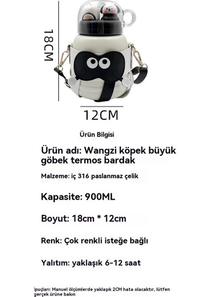 Kızlar Için Yüksek Görünümlü 316 Çift Içme Bardağı, Sevimli Öğrenciler Için Okula Giden Özel Büyük Göbek Termos Bardağı (Yurt Dışından)