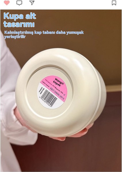 Kızlar Için Yüksek Görünümlü 316 Çift Içme Bardağı, Sevimli Öğrenciler Için Okula Giden Özel Büyük Göbek Termos Bardağı (Yurt Dışından)