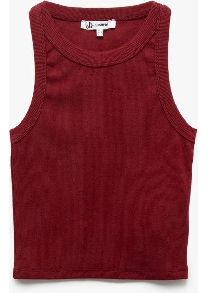 Yeni Sezon Halter Yaka Fitilli Slim Fit Crop Kadın Atlet