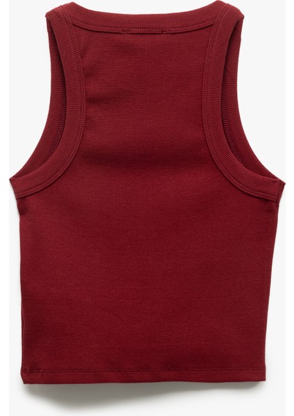 Yeni Sezon Halter Yaka Fitilli Slim Fit Crop Kadın Atlet