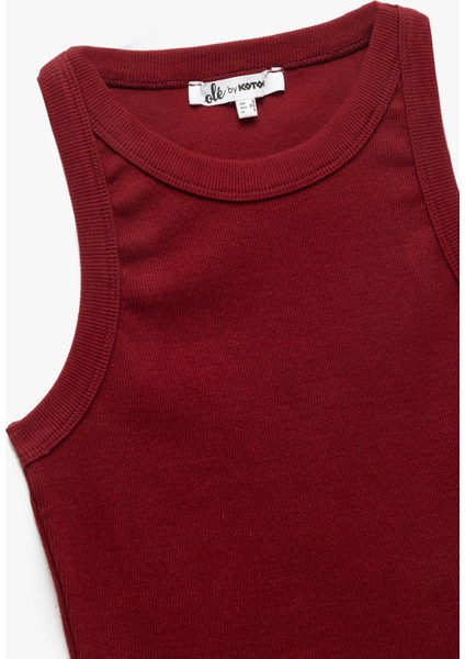 Yeni Sezon Halter Yaka Fitilli Slim Fit Crop Kadın Atlet