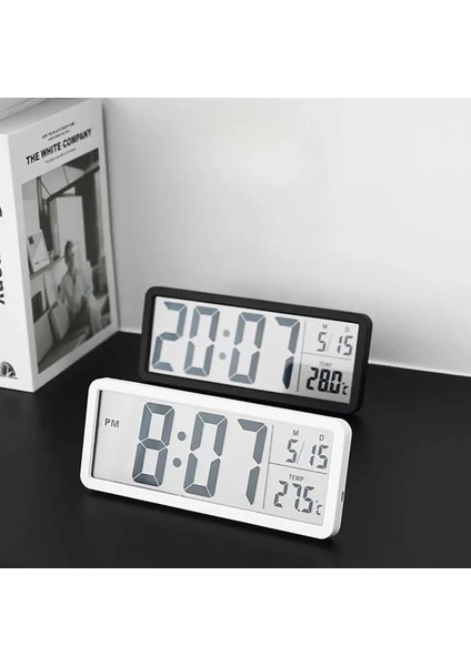Duvar Saati Dijital LCD Ekran 20X8CM Dijital Duvar Saati USB Pilli Zaman Sıcaklık Tarih fırsatları