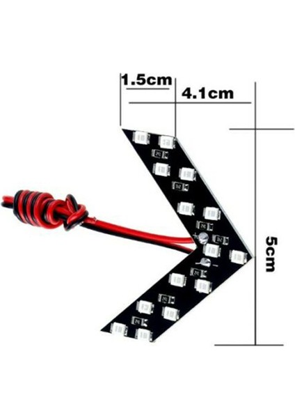 2 Adet Evrensel 14-Smd Araba Yan Dikiz Aynası Dönüş Sinyali LED Işıkları Flaşör Güçlendirme Sarı Işık (Yurt Dışından)