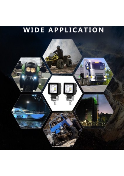 Araba 2 Inç Yüksek Güç Spot Işığı Off-Road Kamyonet Motosiklet Utv Atv 2 Inç Gündüz Küçük Işık E-Mark E24 (Yurt Dışından)