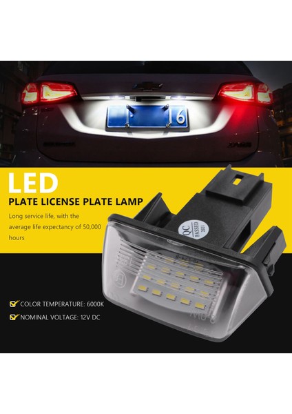 Adet Smd LED Araç Plaka Lambası Peugeot 206 207 306 307 406 407 Citroen C3 Için (Yurt Dışından) fiyatları