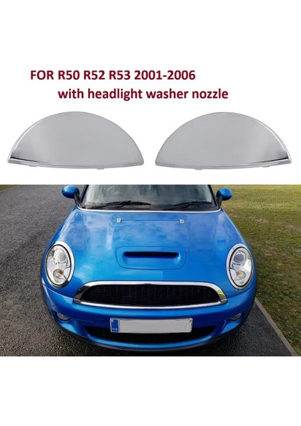 Mini Cooper R50 R52 R53 2001-2006 Için Ön Far Yıkama Su Püskürtme Kapağı 63126922155 63126922156 (Yurt Dışından)