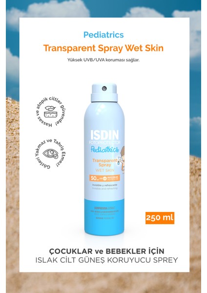 Isdın Fotoprotector Pediatrics Transparent Spray Wet Skin SPF50 250ML