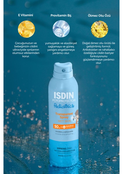 Isdın Fotoprotector Pediatrics Transparent Spray Wet Skin SPF50 250ML modelleri