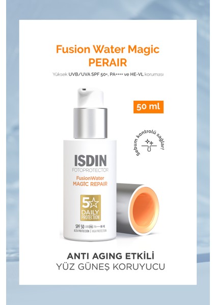Isdın Fotoprotector Fusion Water Magic Repair SPF50 50ML | Güneş Koruyucu